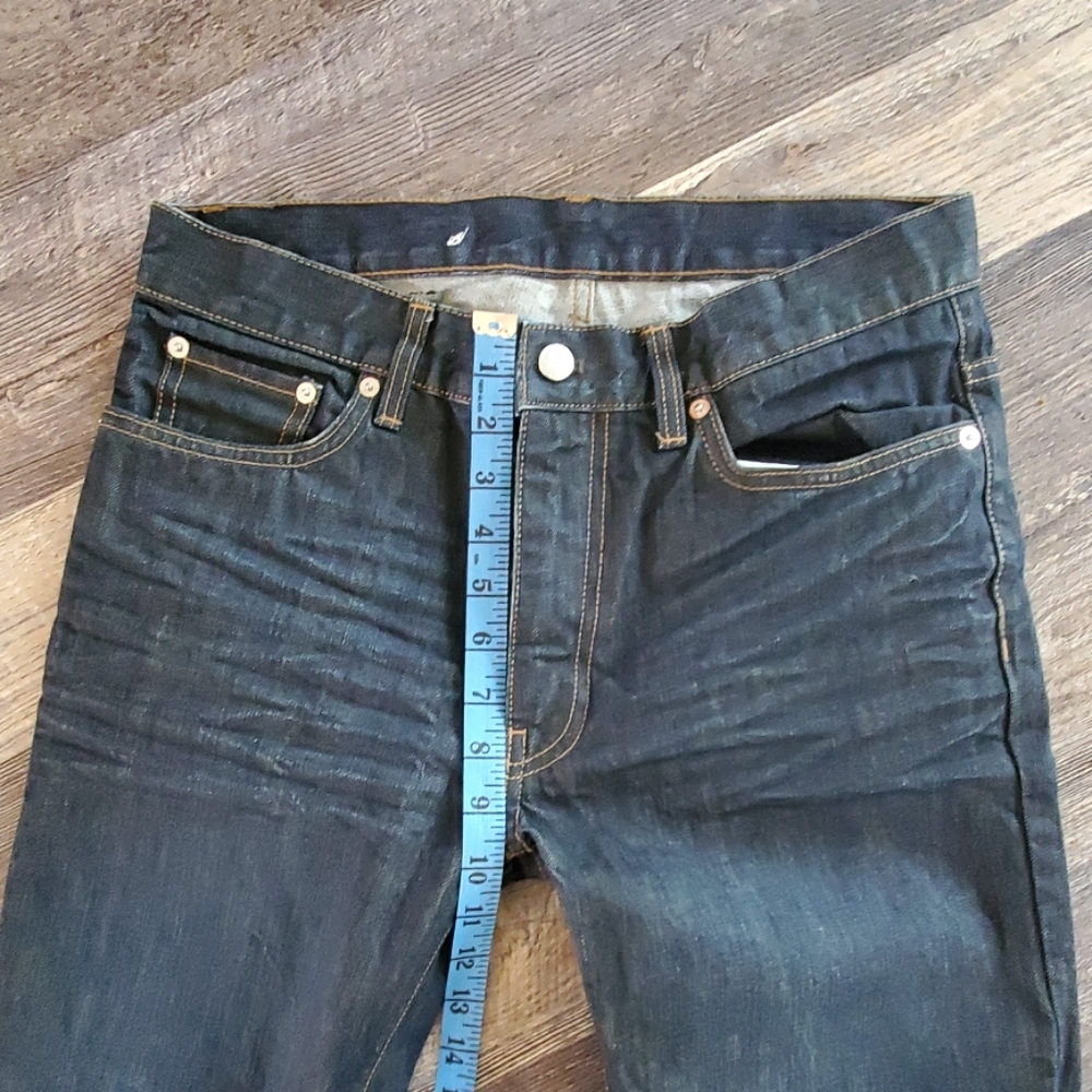 BLK DNM dark blue cotton men Jeans size 31/32 - Picture 4 of 8
